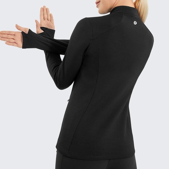 Persit New Black 1/4 Zip Pullover Fleece Lined Long Sleeve Shirt Thumbholes Lg - Picture 2 of 15